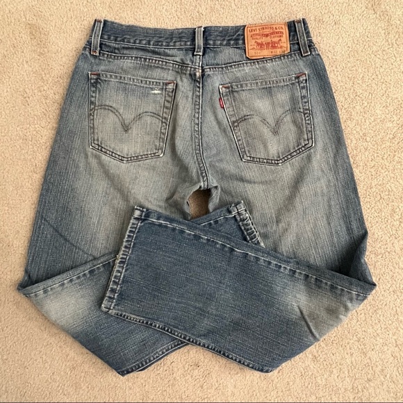 Vintage Y2K Levi’s 514 Slim Straight Leg Jean Distressed Mexico / Size 32 X 30 - Picture 4 of 10